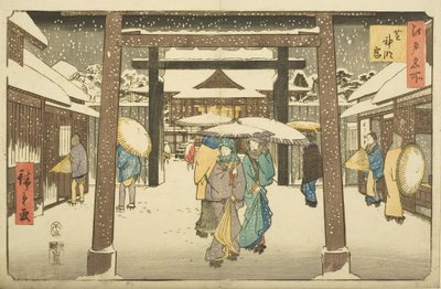 Shinmei-Schrein in Shiba von Utagawa II Hiroshige
