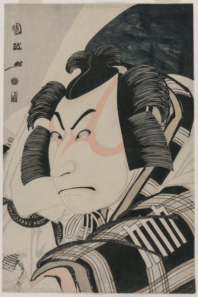 Nakamura Nakazo II als Matsuomaru in der Kutschenstopp-Szene von Utagawa Kunimasa