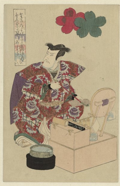 Mann an seinem Frisiertisch von Utagawa Kunisada (I) (attributed to)