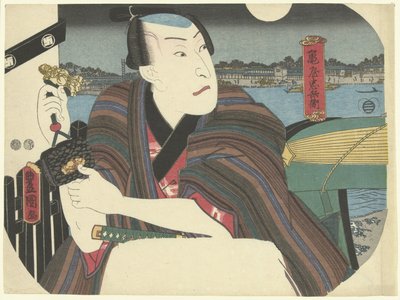 Samurai am Fluss von Utagawa Kunisada (I)
