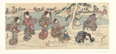 Schneeballschlacht von Utagawa Kunisada (I)