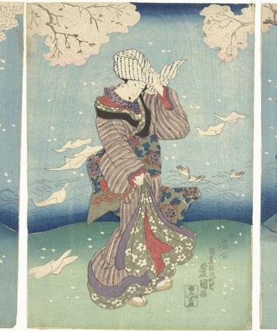 Stürmischer Tag am Sumida-Fluss von Utagawa Kunisada (I)