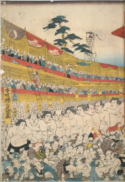 Bilder des großen Sumo-Festivals von Utagawa Kunisada