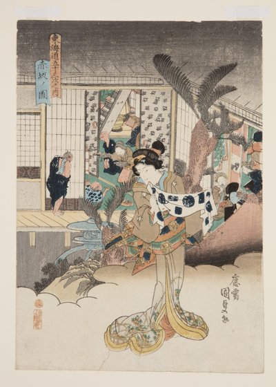 Ansicht von Akasaka von Utagawa Kunisada
