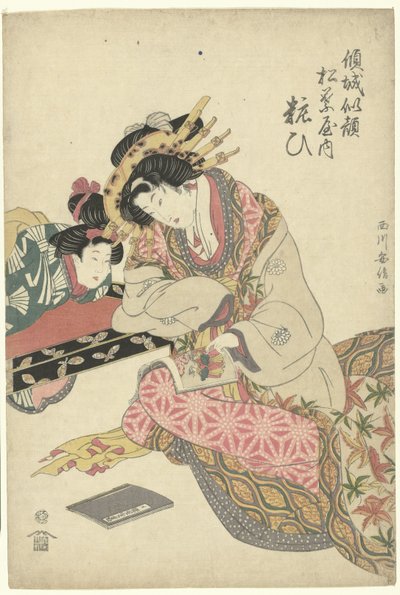Geisha und Kamuro von Utagawa Kuniyasu
