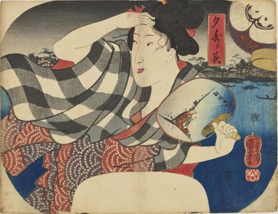 Den Abendkühle genießen von Utagawa Kuniyoshi