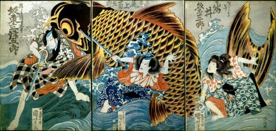 Iwai Kumesaburō II als Katsushika no Ojū von Utagawa Kuniyoshi