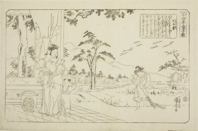 Min Ziqian (Binshiken), aus der Serie "Vierundzwanzig Vorbilder kindlicher Pietät als Spiegel für Kinder (Nijushiko doji kagami)" von Utagawa Kuniyoshi