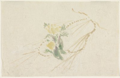 Zweig mit gelben Blumen von Utagawa Kuniyoshi