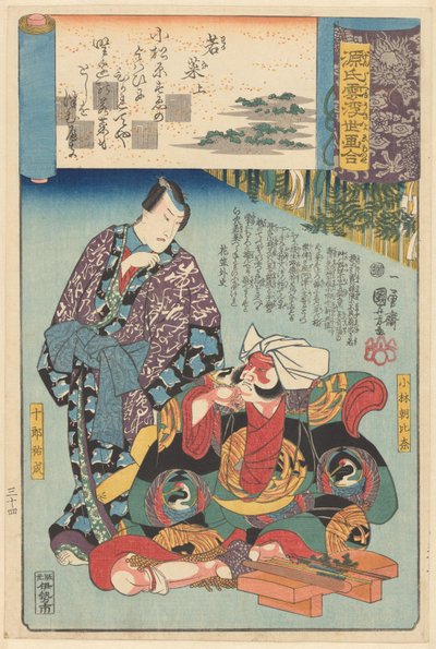 Ukiyo-e Parallelen zu den wolkigen Kapiteln des Genji (Serientitel) von Utagawa Kuniyoshi