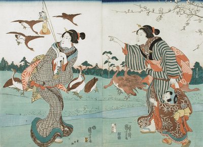 Blick auf Yanagishima im Frühling von Utagawa Kuniyoshi