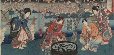 Wachfeuer, Feuer aus den fünf Elementen der Umwelt von Utagawa Kuniyoshi