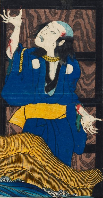 Holzschnitt - Szene aus dem Stück Yotsu-ya kaidan Die Geschichte von Oiwa und Tamiya Iemon von Utagawa Kuniyoshi