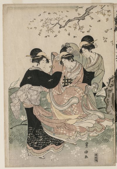 Kirschblüten im Wind von Utagawa Toyokuni