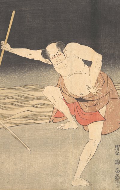 Ein Schauspieler neben Wasser von Utagawa Toyokuni I