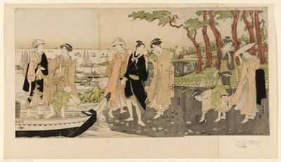 Muscheln sammeln bei Ebbe von Utagawa Toyokuni I