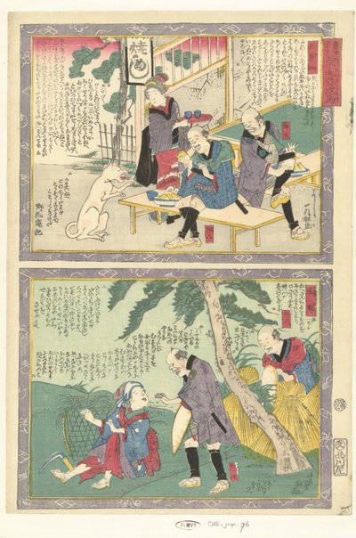 Ishiyakushi und Shono von Utagawa Yoshiiku