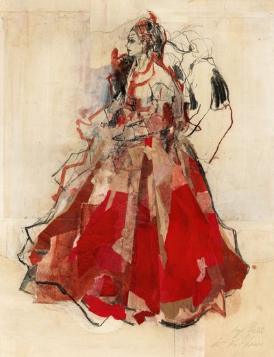 Elegante Frau in Rot von Ute Rathmann