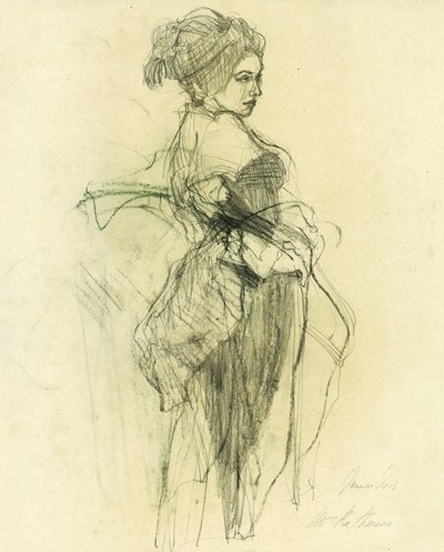 Elegante Frauenskizze von Ute Rathmann