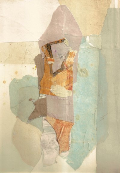 Gedämpfte abstrakte Collage von Ute Rathmann