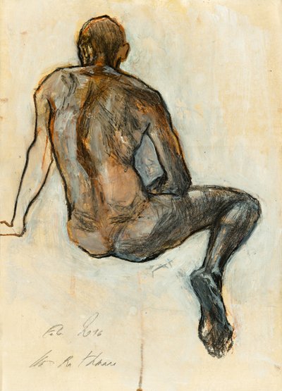 Sitzende Männliche Figurenstudie von Ute Rathmann