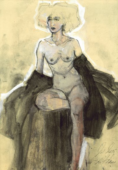 Nachdenkliche Nackte Frau von Ute Rathmann