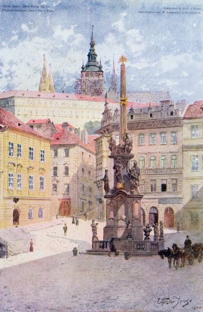 Pestsäule der Heiligen Dreifaltigkeit, Malostranske Namesti, Mala Strana, Prag von Vaclav Jansa