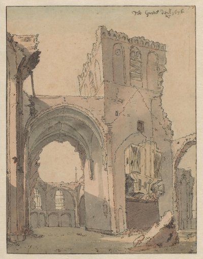 Die Ruine der Grote Kerk in Grave von Valentijn Klotz (attributed to)