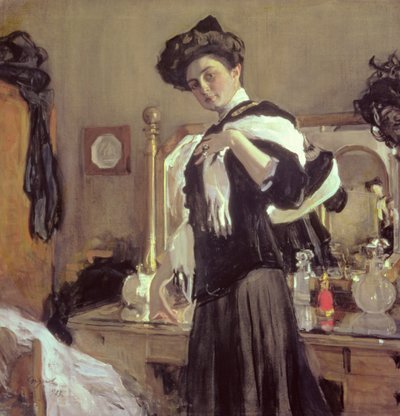 Porträt von Henrietta Girshmann (1885-1970), 1907 von Valentin Aleksandrovich Serov