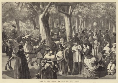 Die Hauptallee des Praters, Wien von Valentine Walter Lewis Bromley
