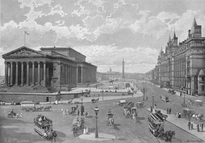 Liverpool: St. Georges Hall und Lime Street von Valentine and Sons Ltd