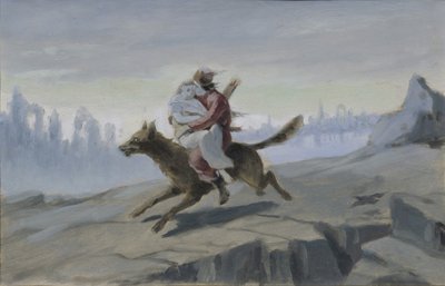 Iwan Zarewitsch reitet den grauen Wolf, Ende der 1870er bis Anfang der 1880er Jahre von Vasili Grigorevich Perov