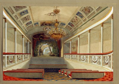 Das Heimtheater im Jussupow-Palast in St. Petersburg von Vasili Semenovich Sadovnikov