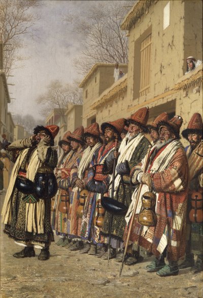 Derwisch-Chor bettelt um Almosen in Taschkent, 1870 von Vasili Vasilievich Vereshchagin