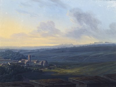 Blick auf Zarskoje Selo vom Weißen Turm, nach 1826 von Vasily Andreyevich Zhukovsky
