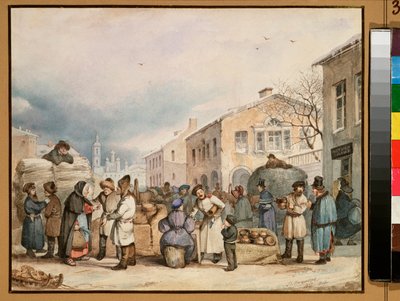 Der Heumarkt in Sankt Petersburg von Vasily Ivanovich Sternberg