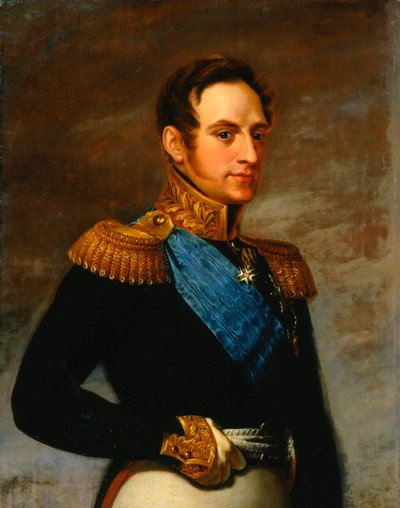 Porträt von Kaiser Nikolaus I., 1826 von Vasily Tropinin