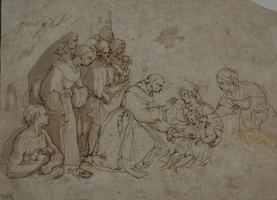 Studie für das Wunder des Heiligen Bernhardin von Siena von Ventura Salimbeni