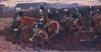 Die Verzweiflungstat bei Badajos, Illustration aus Cassells Geschichte Englands, 1900er Jahre von Vereker Monteith Hamilton