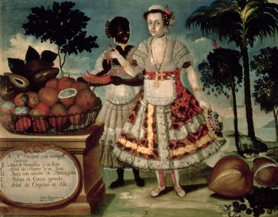 Vornehme Frau mit ihrem schwarzen Sklaven von Vicente Alban