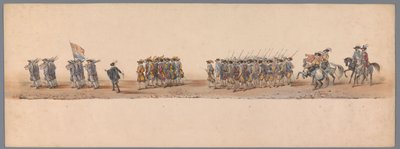 Historischer Umzug zum zweihundertjährigen Jubiläum der Universität Utrecht, 1836 (Tafel 4) von Victor Adam