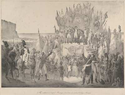 Militärfest in Boulogne mit Napoleon, der Sterne der Ehrenlegion verteilt von Victor Adam