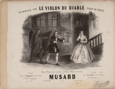 Quadrille für Le Violon du Diable von Cesare Pugni, ca. 1849 von Victor Coindre