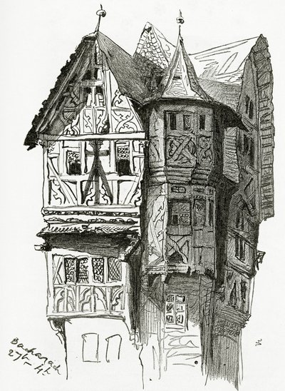 Haus in Bacharach am Rhein, 19. Jahrhundert von Victor Hugo