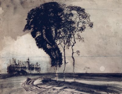 Landschaft mit drei Bäumen, 1850 von Victor Hugo