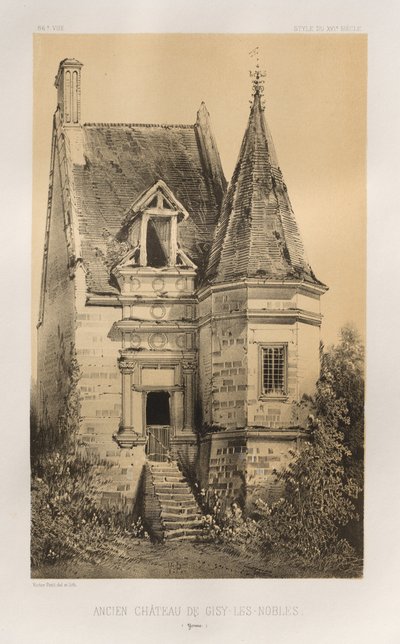 Altes Schloss von Gisy-Les-Nobles (Yonne) von Victor Petit
