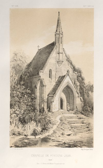 ...Pl.22, Kapelle von Fontaine-Jean Loiret, veröffentlicht 1860 von Victor Petit