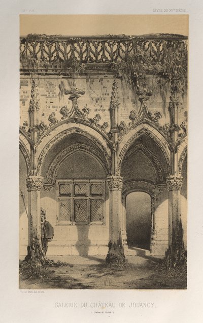 Pl. 41, Galerie des Schlosses von Jouancy Saône-et-Loire, 1860 von Victor Petit