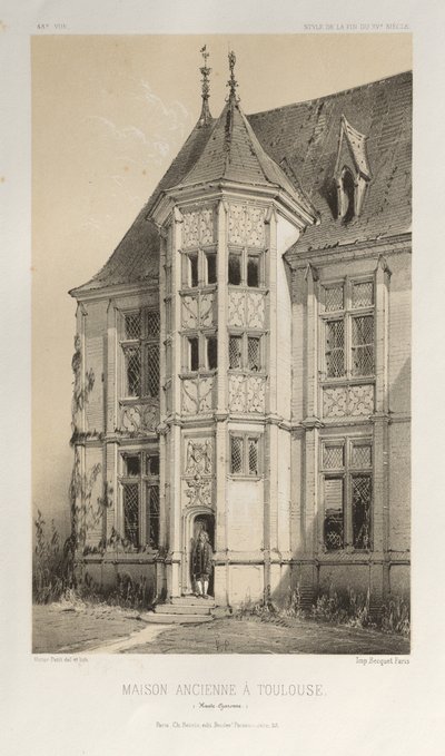 Pl. 43, Maison Ancienne À Toulouse Haute-Garonne von Victor Petit