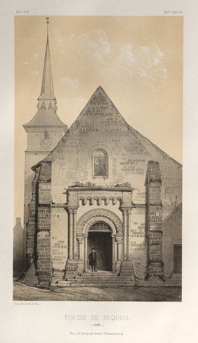 Pl. 58, Église De Requeil Sarthe, 1860 von Victor Petit